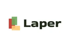 Laper官方彩色品牌图标与字标白色封面