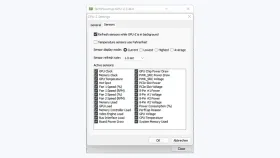 GPU-Z Windows Sensors设置页显示Board Power Draw、PCIe Slot Power和接口供电项目的勾选入口 - GPU-Z不显示供电参数怎么办 - php中文网
