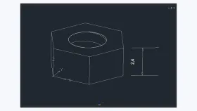 中望CAD Windows三维视图显示带圆孔六角实体和高度尺寸 - 中望CAD怎么进行三维建模_中望CAD三维绘图工具与基础操作介绍 - php中文网