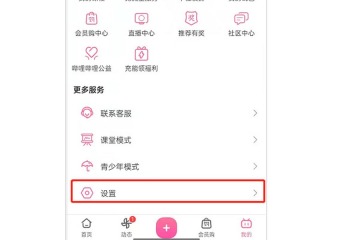 哔哩哔哩我的页面设置入口