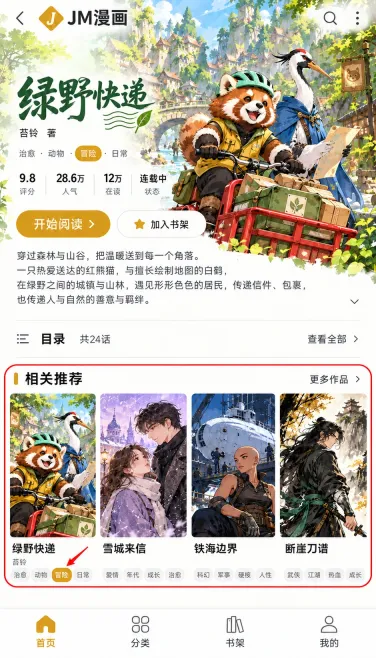 绿野快递：怎么从推荐列表里发现同类漫画