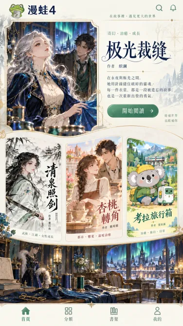 极光裁缝与不同题材作品的漫画首页
