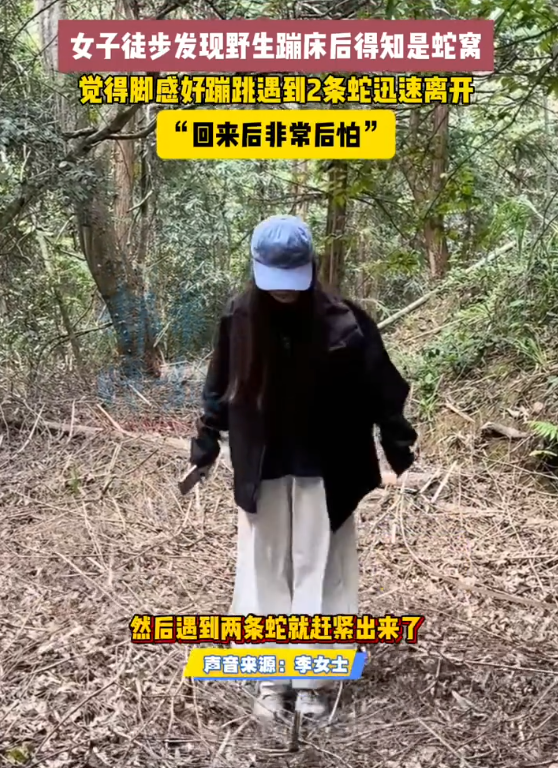 女子徒步误将蛇窝当野生蹦床是怎么回事？详情介绍 - php中文网