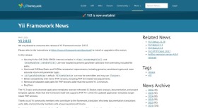 Yii Framework 官方新闻页显示 2026 年 5 月 9 日发布 Yii 2.0.55,并列出安全与兼容性更新
