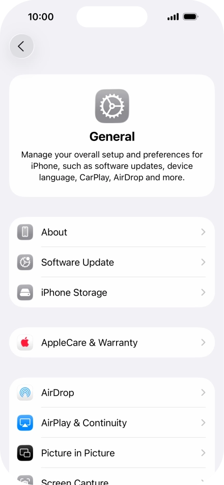 iPhone15通用页面中的软件更新入口和按钮位置