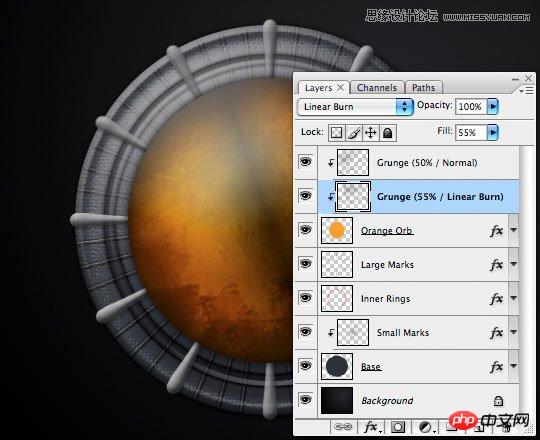 Photoshop绘制绚丽凉爽发光的球体图标