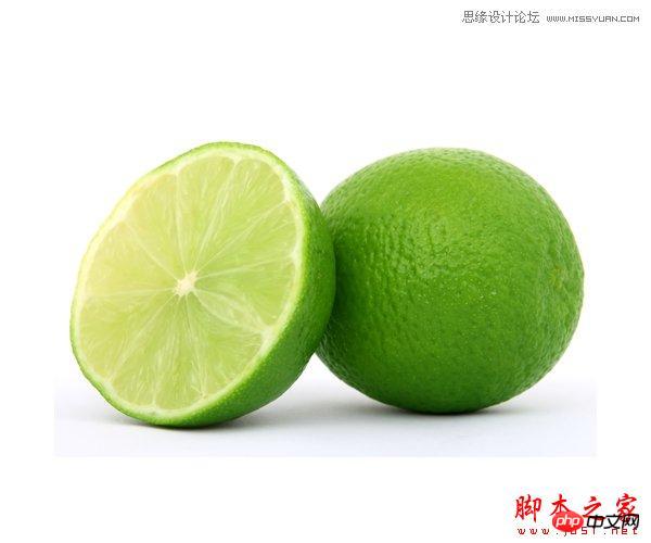 Photoshop设计制作逼真的黄绿色柠檬
