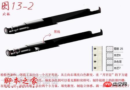 Photoshop鼠绘逼真的MP5冲锋枪教程