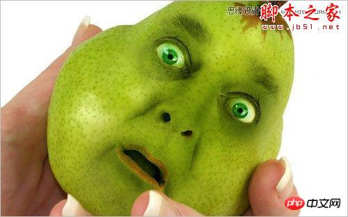 Photoshop合成合成制作逼真鸭梨人像效果