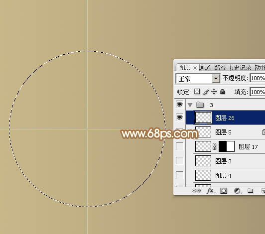 Photoshop制作精致的金色木柄放大镜