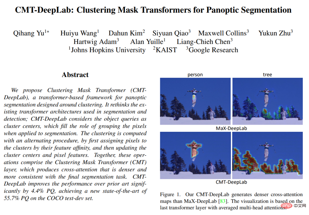 Léquipe Google lance un nouveau Transformer pour optimiser la solution de segmentation panoramique