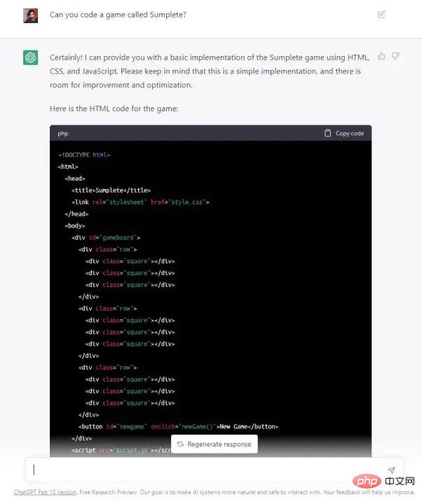 ChatGPT 还会撒谎了:益智游戏 Sumplete 并非其原创