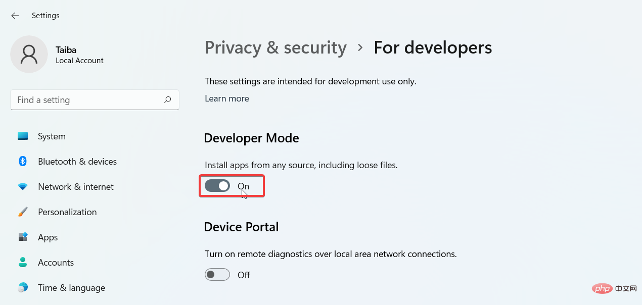 Enable-Developer-Mode