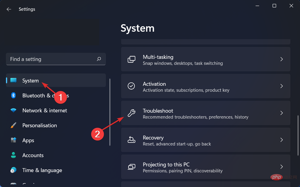 system-troubleshoot-option