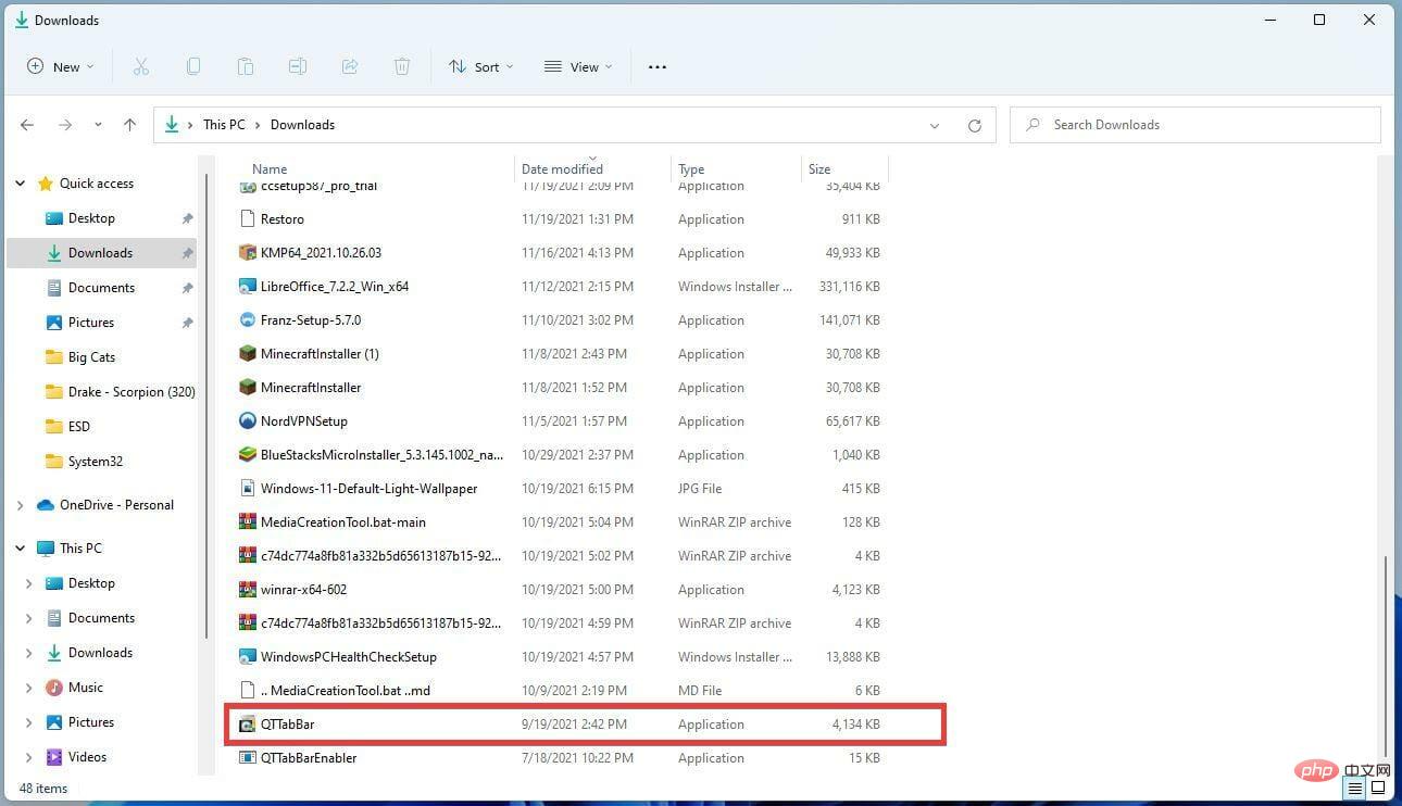 Bagaimana untuk menambah QT TabBar pada Windows 11 File Explorer