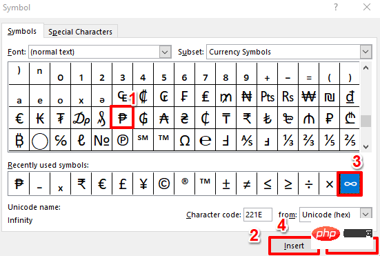 How to create a drop-down list with symbols in Excel