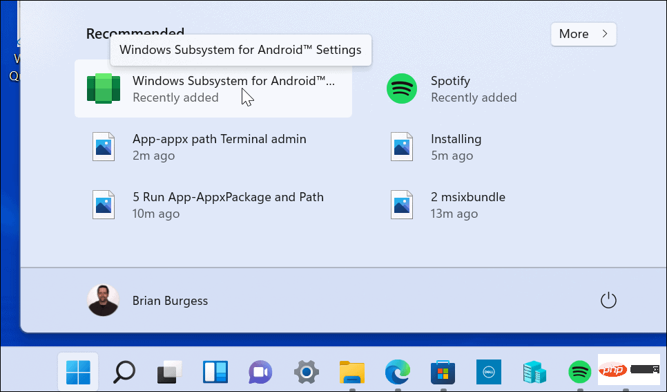 Find-Widows-subsystem-for-Android-start-menu