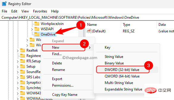 Registry-Policies-Microsoft-Windows-Key-OneDrive-New-DWORD-min-1