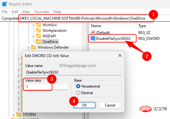 Registry-Policies-Microsoft-Windows-Key-OneDrive-DisableFileSyncNGSC-Value-Data-One-min-1