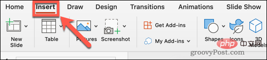 how-to-hide-text-until-clicked-powerpoint-insert-menu