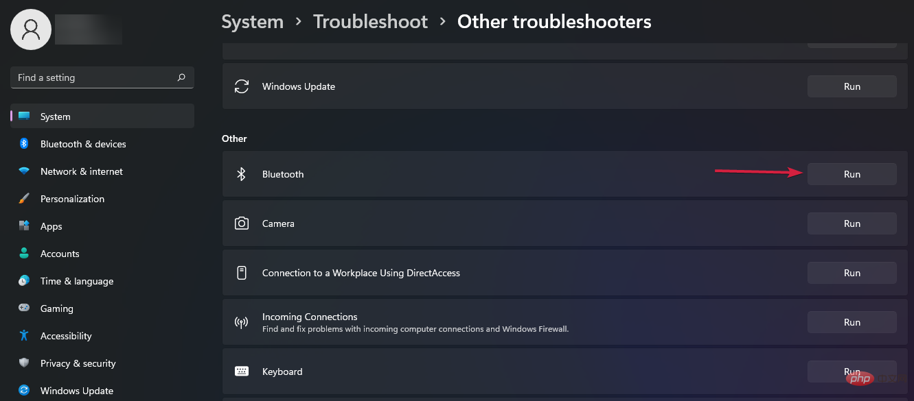 run-bluetooth-troubleshooter-windows11