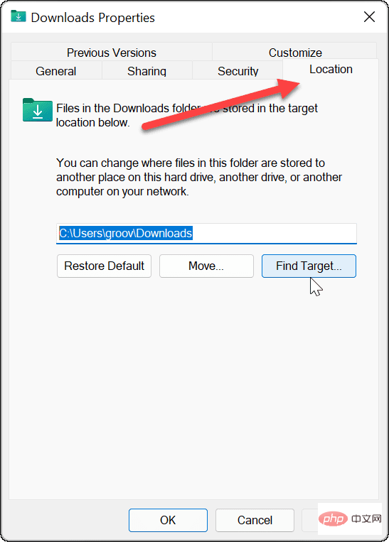 So ändern Sie den Standardspeicherort in Windows 11