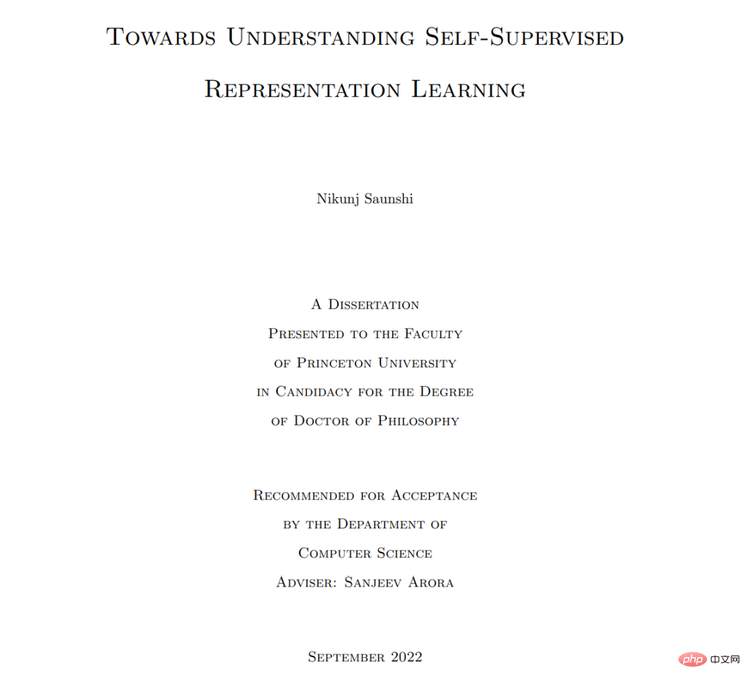 Why is self-monitoring effective? The 243-page Princeton doctoral thesis Understanding Self-supervised Representation Learning comprehensively explains the three types of methods: contrastive learning, language modeling and self-prediction. Why is self-monitoring effective? The 243-page Princeton doctoral thesis Understanding Self-supervised Representation Learning comprehensively explains the three types of methods: contrastive learning, language modeling and self-prediction.
