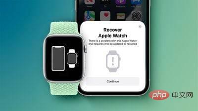 iOS 15.4 および watchOS 8.5 では、iPhone を使用して Apple Watch を復元できます
