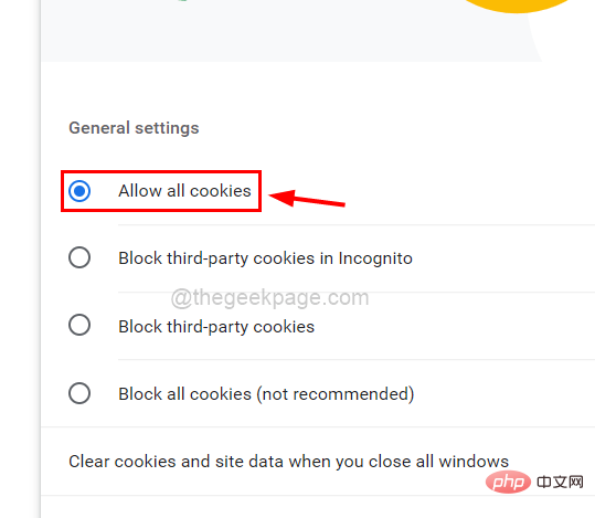 如何在 Google Chrome 中启用或禁用第三方 Cookie