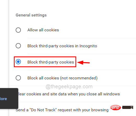 如何在 Google Chrome 中启用或禁用第三方 Cookie