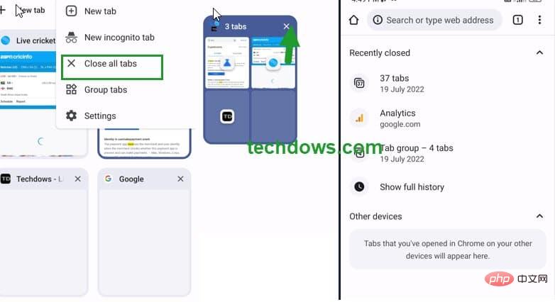Android 上的 Chrome 现在可让您一次恢复所有关闭的标签页