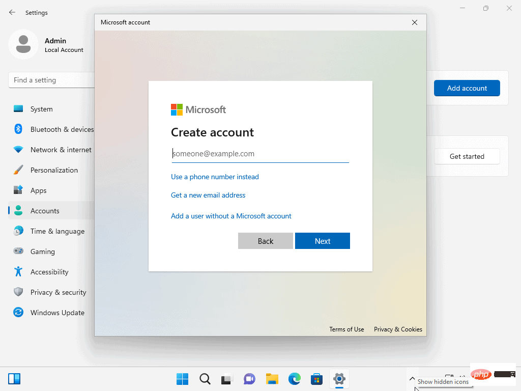 如何在 Windows 11 版本 22H2 设备上使用本地帐户