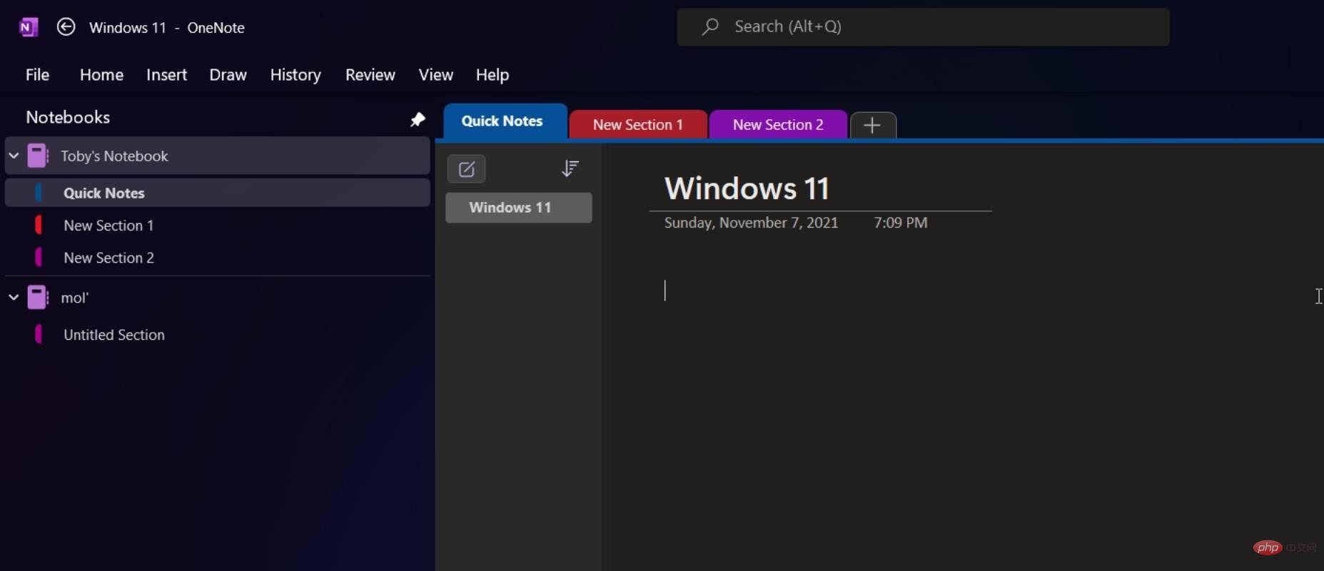 微软开始测试 Windows 11 的 OneNote 新设计