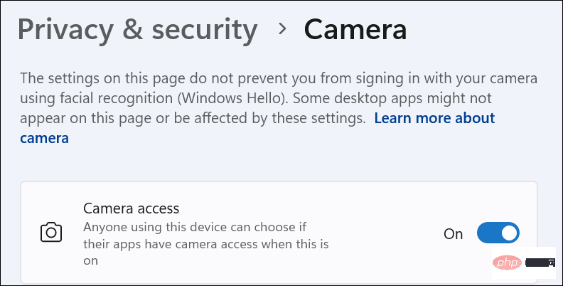 如何在 Windows 11 上管理网络摄像头设置