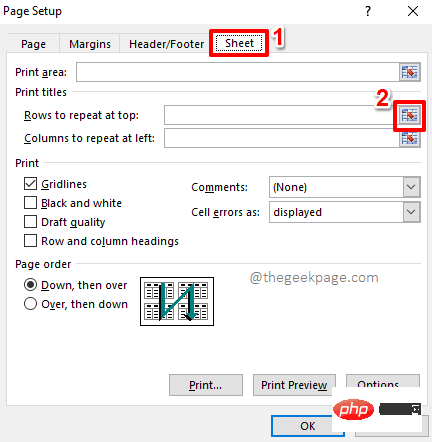 在 Excel 工作表中打印时如何在每一页上重复顶行标题