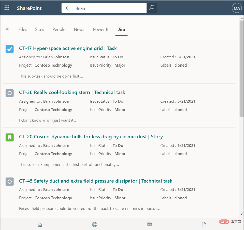 您很快就能从 Microsoft Teams 和 SharePoint 搜索 Confluence Cloud 和 Jira 票证