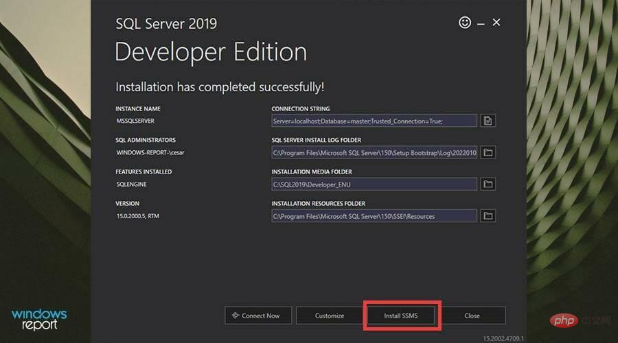 在 Windows 11 上下载并安装SQL Server 2021开发者版