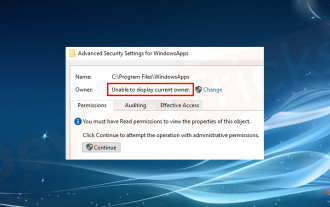 Wie behebt man den Fehler „Der aktuelle Besitzer kann nicht angezeigt werden' in Windows 10?
