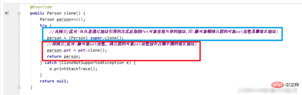 Java Cloneable接口的深拷贝与浅拷贝方法