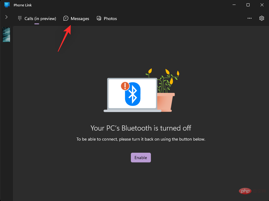 如何在 Windows 11 上的 Phone Link 应用程序中搜索消息