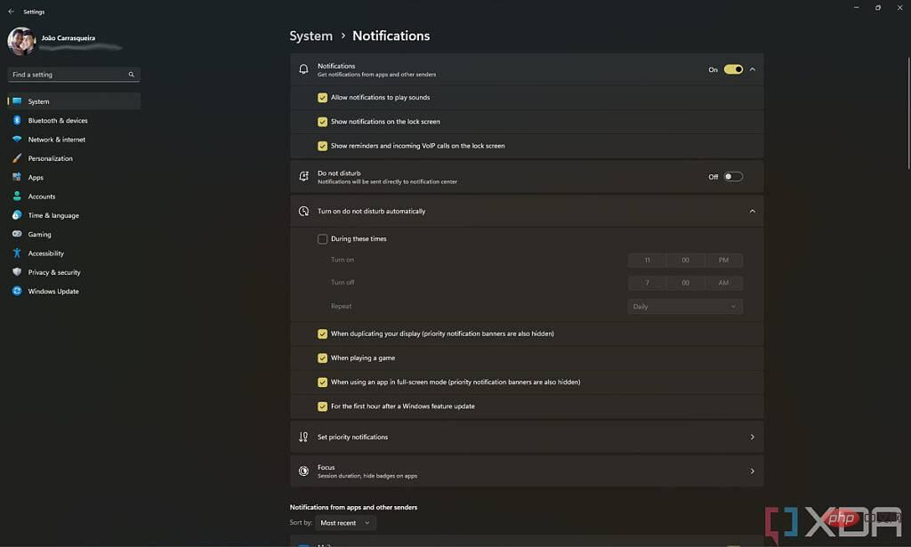 如何在 Windows 11 上自定义通知设置