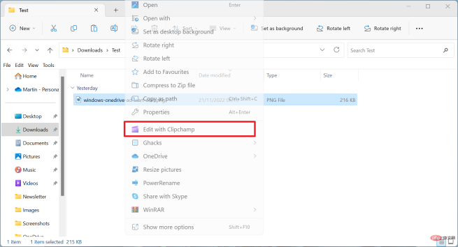 Windows 11：如何从文件资源管理器的上下文菜单中删除使用 Clipchamp 编辑