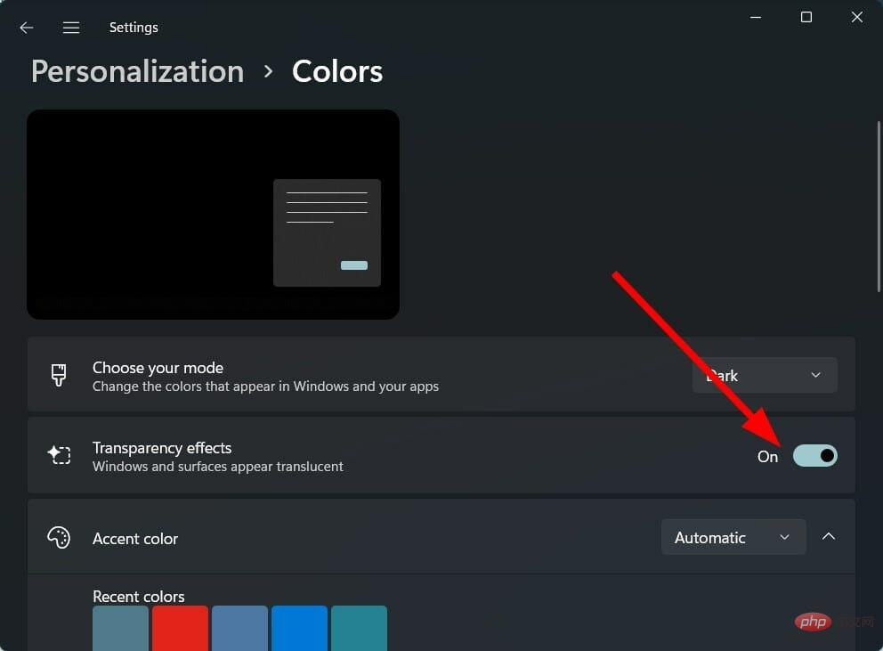 修复：Windows 11 任务栏不透明问题