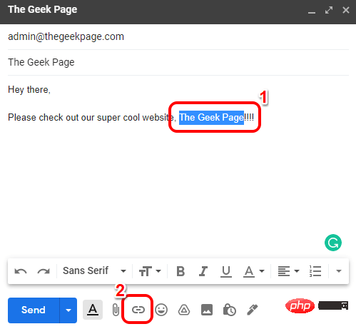 如何在 Gmail 中添加文本和图像的超链接