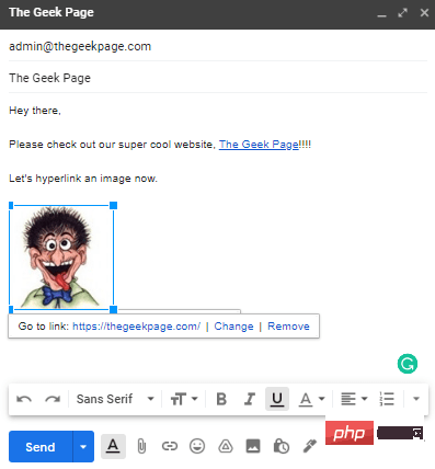 如何在 Gmail 中添加文本和图像的超链接