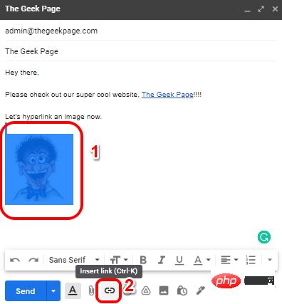 如何在 Gmail 中添加文本和图像的超链接