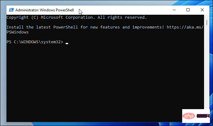 如何在 Windows 11 上以管理员身份打开 PowerShell