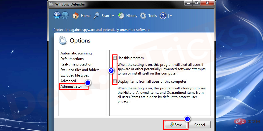 如何在 Windows 10/8/7 中关闭 Windows Defender？