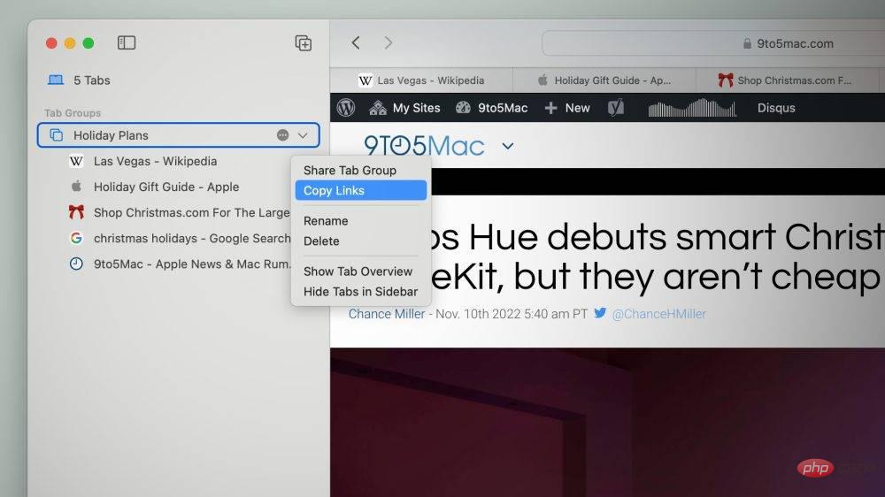 macOS Ventura：如何在 Safari 中共享选项卡并与他人协作