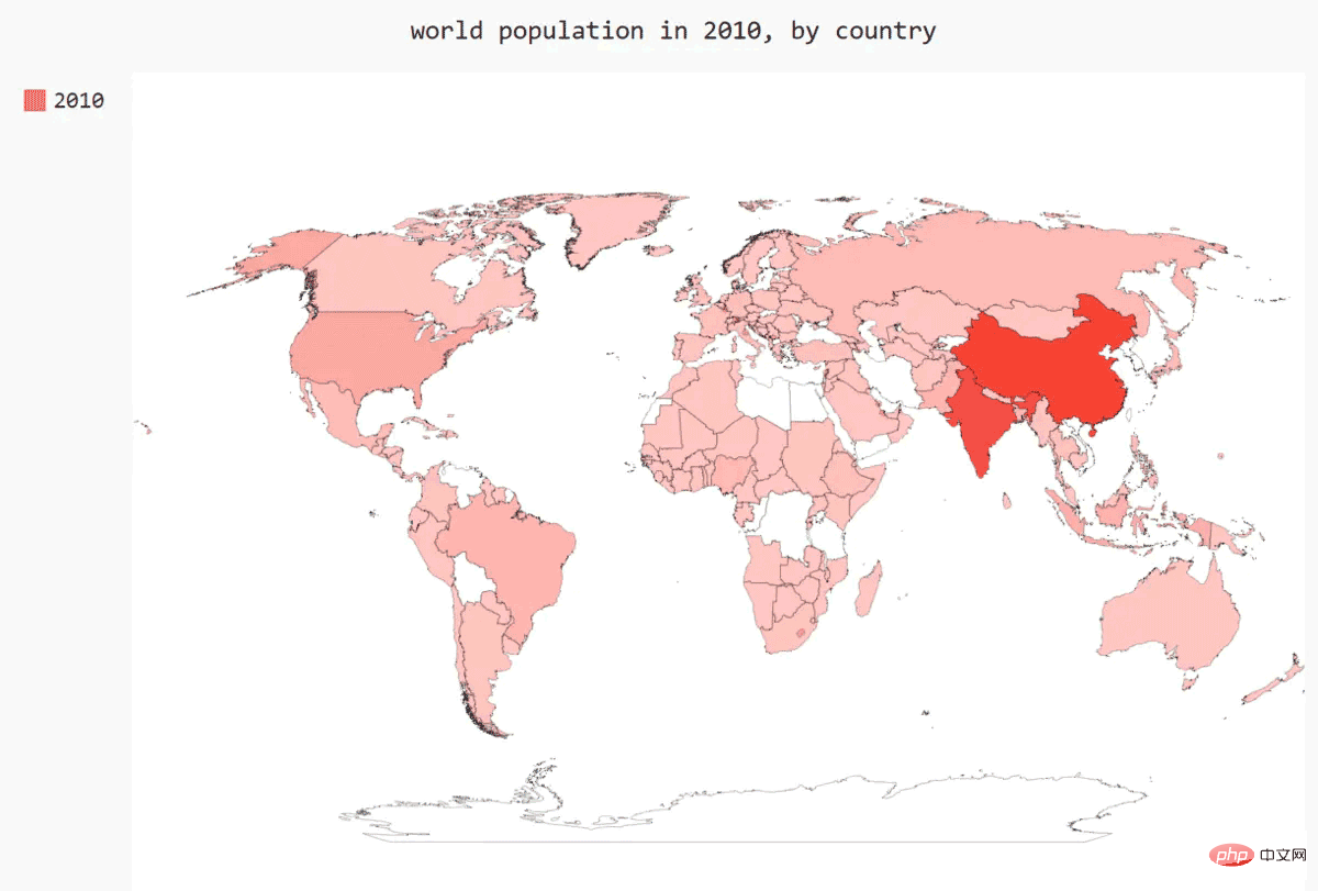 python怎么绘制世界人口地图